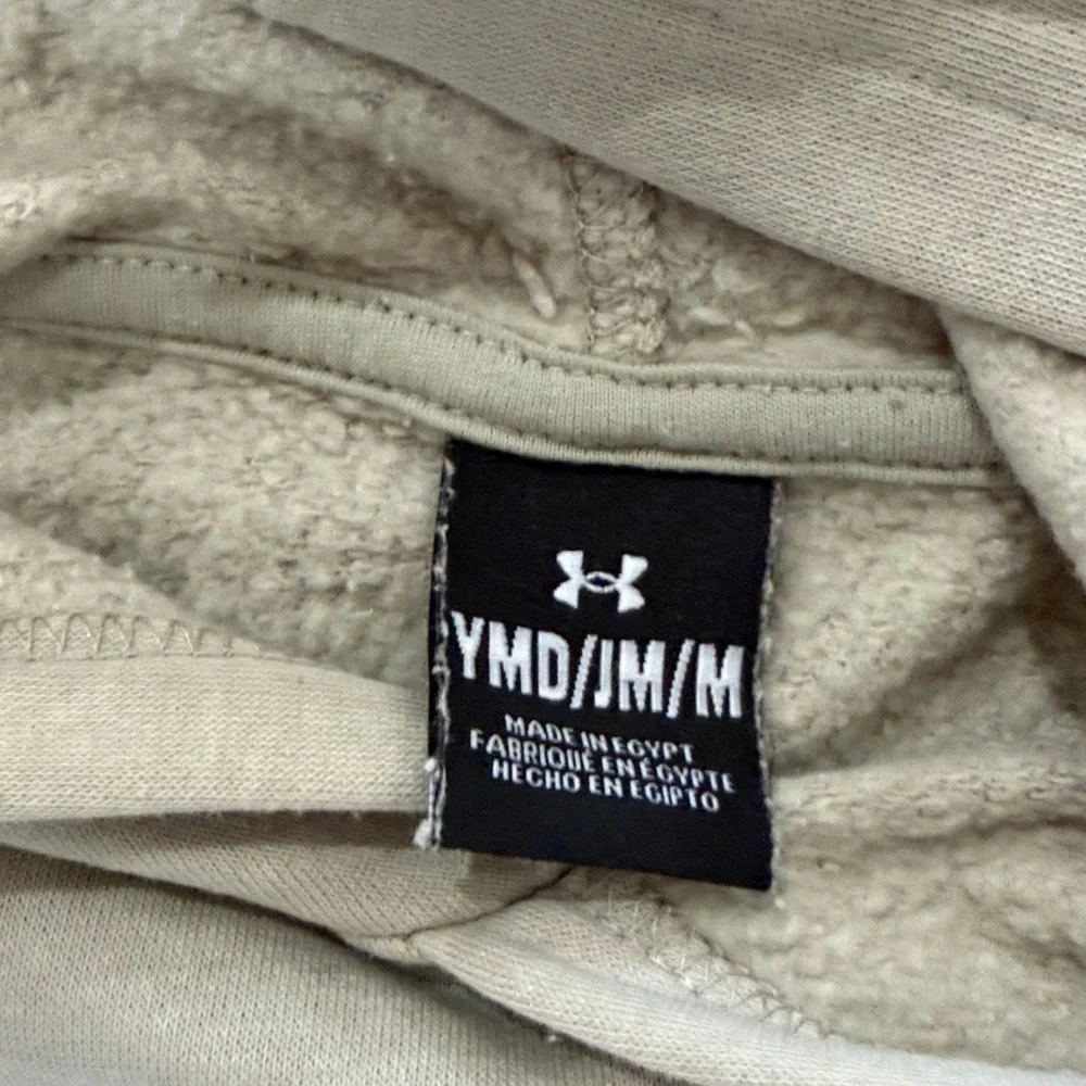 Under Armour Light Tan Hoodie with Logo youth size medium